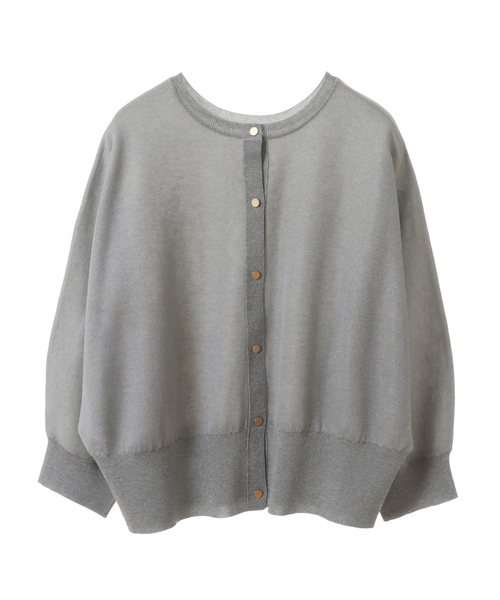 martinique（マルティニーク）の「サマーダブルフェイスカーディガン(フロンタブル）（カーディガン/ボレロ・レディース・ホワイト/ブラック/グレー・FREE）」の3枚目の写真