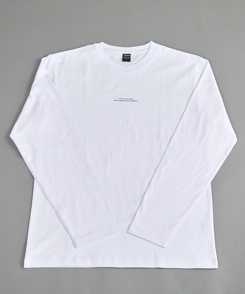 VIBGYOR(ヴィブジョー)の「ヘヴィウェイト天竺 プリント 長袖 クルーネック(Tシャツ/カットソー・メンズ・ホワイト/イエロー系その他/ブラック・MEDIUM/LARGE)」の1枚目の写真