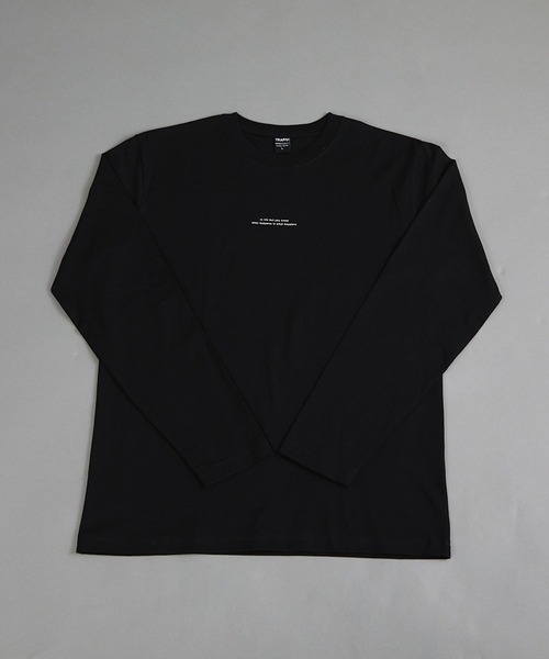 VIBGYOR(ヴィブジョー)の「ヘヴィウェイト天竺 プリント 長袖 クルーネック(Tシャツ/カットソー・メンズ・ホワイト/イエロー系その他/ブラック・MEDIUM/LARGE)」の2枚目の写真