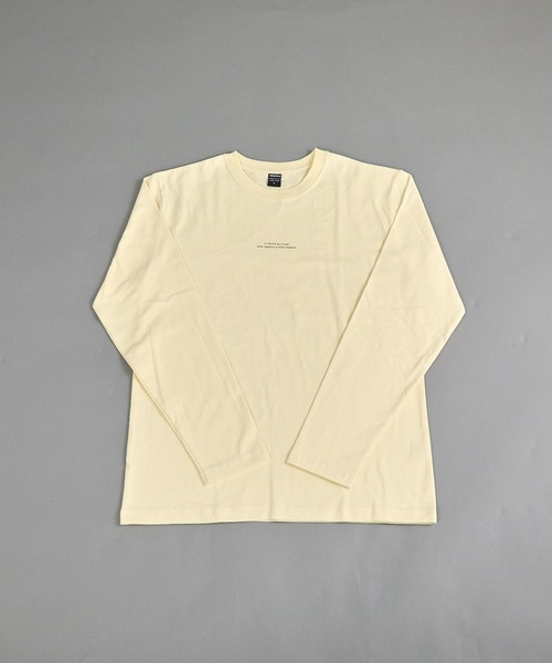 VIBGYOR(ヴィブジョー)の「ヘヴィウェイト天竺 プリント 長袖 クルーネック(Tシャツ/カットソー・メンズ・ホワイト/イエロー系その他/ブラック・MEDIUM/LARGE)」の9枚目の写真