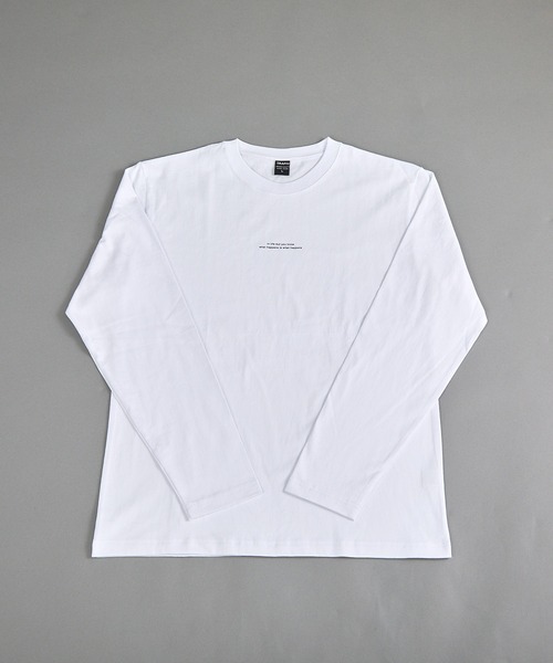 VIBGYOR(ヴィブジョー)の「ヘヴィウェイト天竺 プリント 長袖 クルーネック(Tシャツ/カットソー・メンズ・ホワイト/イエロー系その他/ブラック・MEDIUM/LARGE)」の13枚目の写真
