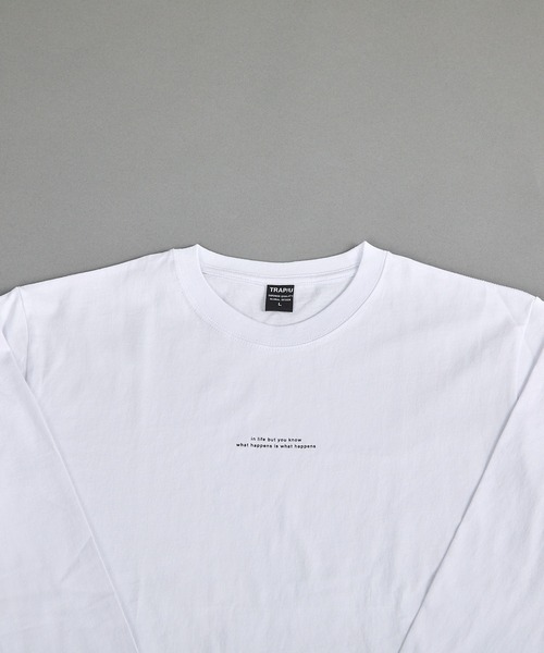 VIBGYOR(ヴィブジョー)の「ヘヴィウェイト天竺 プリント 長袖 クルーネック(Tシャツ/カットソー・メンズ・ホワイト/イエロー系その他/ブラック・MEDIUM/LARGE)」の14枚目の写真