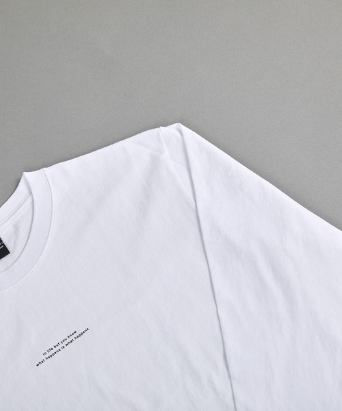 VIBGYOR(ヴィブジョー)の「ヘヴィウェイト天竺 プリント 長袖 クルーネック(Tシャツ/カットソー・メンズ・ホワイト/イエロー系その他/ブラック・MEDIUM/LARGE)」の15枚目の写真