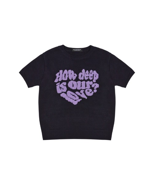 LUVISTRUE（ラヴイズトゥルー）の「DN BOUCLE LOVE KNIT（ニット/セーター・レディース・ネイビー/アイボリー/ブラック・FREE）」の16枚目の写真