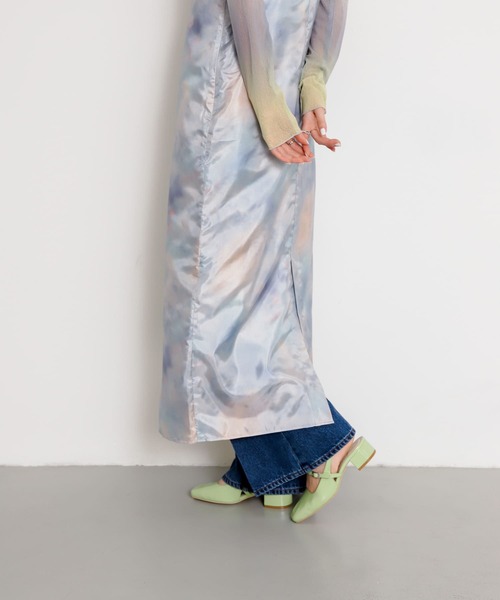 SENSE OF PLACE by URBAN RESEARCH（センスオブプレイスバイアーバンリサーチ）の「ボカシプリントキャミワンピース（ワンピース・レディース・グリーン/ブラック/ブルー・S/ONE）」の5枚目の写真