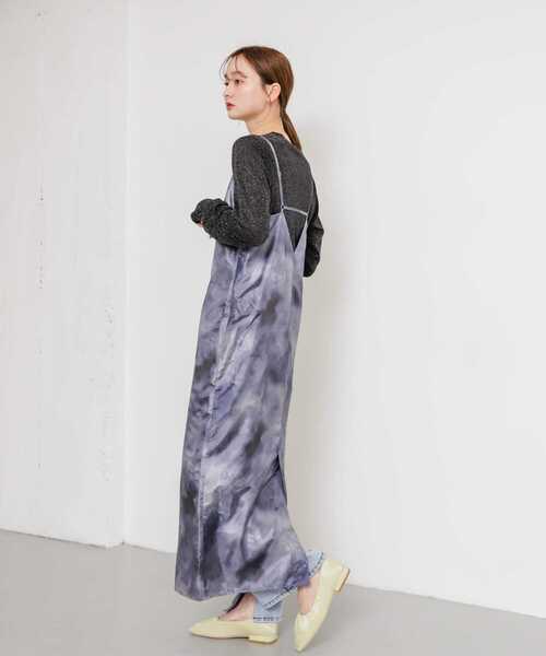 SENSE OF PLACE by URBAN RESEARCH（センスオブプレイスバイアーバンリサーチ）の「ボカシプリントキャミワンピース（ワンピース・レディース・グリーン/ブラック/ブルー・S/ONE）」の13枚目の写真