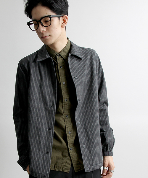 WEGO(ウィゴー)の「WEGO/シャツコーチジャケット(ブルゾン・メンズ・ベージュ/グレー系その他・MEDIUM/LARGE)」の2枚目の写真