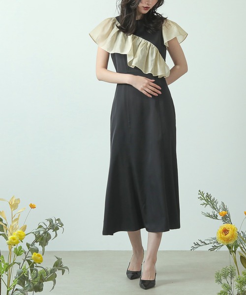 パーティードレス ワンピ フリル グラデーション シフォン GIRL DRESS FOR NOW ドレス 「2タイプから選べる」レース