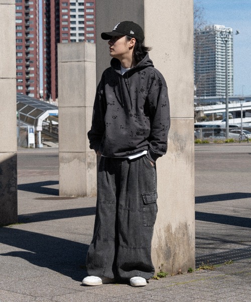 kutir(クティール)の「アソート総柄プルオーバーフーディー(パーカー・メンズ・ブラック系/ライトグレー/ネイビー系/ブラック・MEDIUM/LARGE)」の16枚目の写真