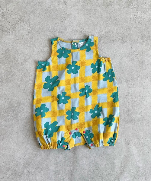 HOGAN RANCH WEAR(ホーガンランチウエア)の「ソウガラタンクロンパース(70~80cm)(ロンパース・キッズ・マルチ/アイボリー/グリーン・80/70)」の3枚目の写真