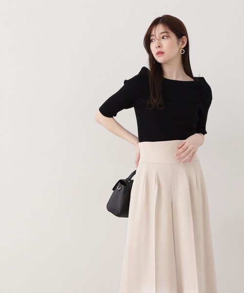 PROPORTION BODY DRESSING（プロポーションボディドレッシング）の「ボタン付きオフショルニット / 1214170402（ニット/セーター・レディース・ブラック/ベージュ/ピンク・FREE）」の5枚目の写真