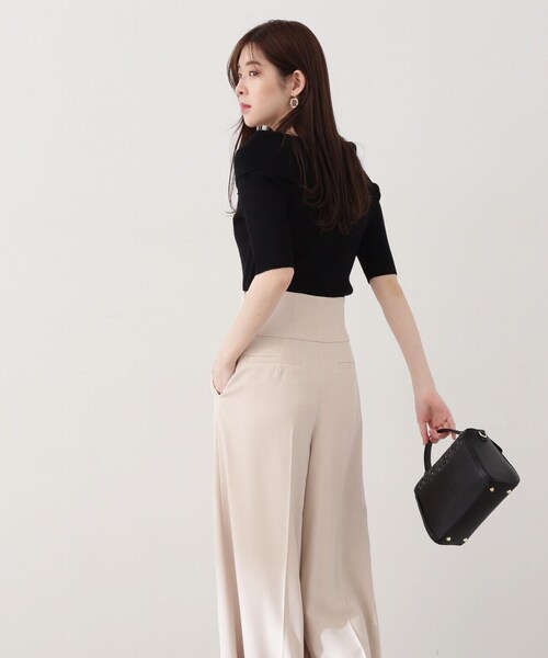 PROPORTION BODY DRESSING（プロポーションボディドレッシング）の「ボタン付きオフショルニット / 1214170402（ニット/セーター・レディース・ブラック/ベージュ/ピンク・FREE）」の6枚目の写真