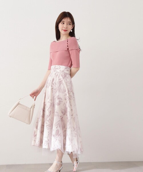 PROPORTION BODY DRESSING（プロポーションボディドレッシング）の「ボタン付きオフショルニット / 1214170402（ニット/セーター・レディース・ブラック/ベージュ/ピンク・FREE）」の19枚目の写真