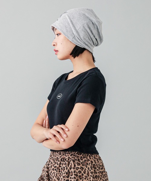 X-girl（エックスガール）の「BACK SLIT S/S TOP（Tシャツ/カットソー・レディース・ブラック/ホワイト・S/M）」の16枚目の写真