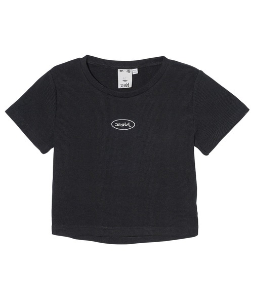 X-girl（エックスガール）の「BACK SLIT S/S TOP（Tシャツ/カットソー・レディース・ブラック/ホワイト・S/M）」の7枚目の写真