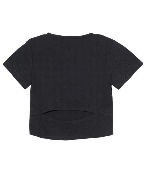 X-girl（エックスガール）の「BACK SLIT S/S TOP（Tシャツ/カットソー・レディース・ブラック/ホワイト・S/M）」の8枚目の写真