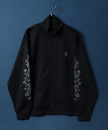 ANPAS | ANPAS Flower Embroidery Track Jacket/ANPAS 別注 トラックジャケット花刺繍 トップス ワンポイント刺繍トラックジャケット 袖刺繍 ジャージ(ジャージ)