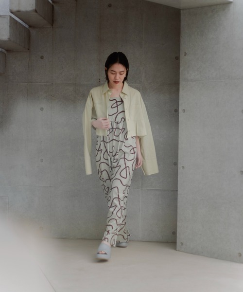 Kastane（カスタネ）の「【2024SS/2サイズ展開】グラフィティキャミワンピース（ワンピース・レディース・ミント/アイボリー・0/1）」の5枚目の写真