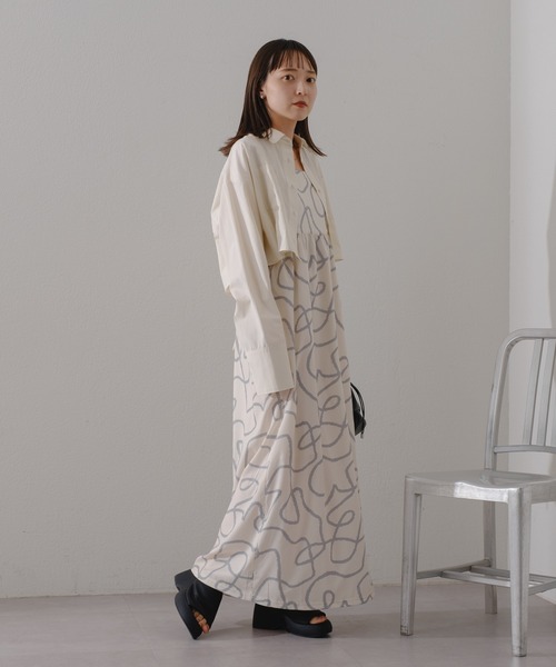 Kastane（カスタネ）の「【2024SS/2サイズ展開】グラフィティキャミワンピース（ワンピース・レディース・ミント/アイボリー・0/1）」の15枚目の写真