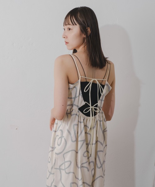 Kastane（カスタネ）の「【2024SS/2サイズ展開】グラフィティキャミワンピース（ワンピース・レディース・ミント/アイボリー・0/1）」の22枚目の写真