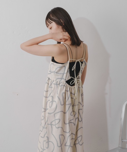 Kastane（カスタネ）の「【2024SS/2サイズ展開】グラフィティキャミワンピース（ワンピース・レディース・ミント/アイボリー・0/1）」の21枚目の写真