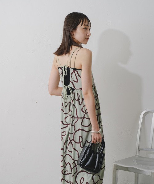 Kastane（カスタネ）の「【2024SS/2サイズ展開】グラフィティキャミワンピース（ワンピース・レディース・ミント/アイボリー・0/1）」の11枚目の写真