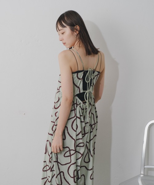 Kastane（カスタネ）の「【2024SS/2サイズ展開】グラフィティキャミワンピース（ワンピース・レディース・ミント/アイボリー・0/1）」の12枚目の写真