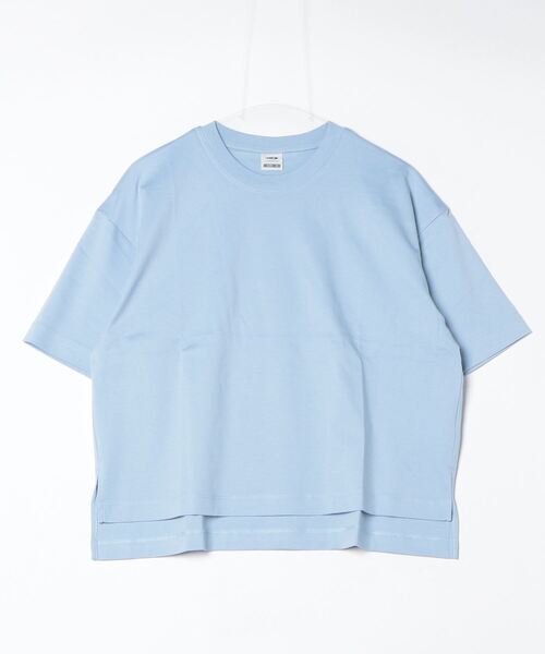 TIGORA(ティゴラ)の「ティゴラ TIGORA シルケットオーバーサイズTシャツ(Tシャツ/カットソー・レディース・ホワイト/サックスブルー/ライトベージュ/ブラック・S/M/L/XL)」の4枚目の写真