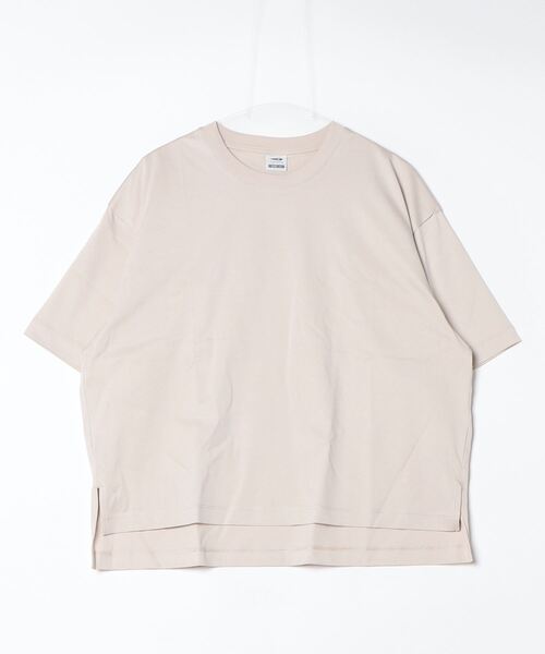 TIGORA(ティゴラ)の「ティゴラ TIGORA シルケットオーバーサイズTシャツ(Tシャツ/カットソー・レディース・ホワイト/サックスブルー/ライトベージュ/ブラック・S/M/L/XL)」の3枚目の写真