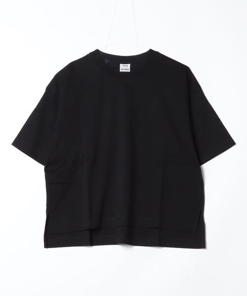 TIGORA(ティゴラ)の「ティゴラ TIGORA シルケットオーバーサイズTシャツ(Tシャツ/カットソー・レディース・ホワイト/サックスブルー/ライトベージュ/ブラック・S/M/L/XL)」の2枚目の写真