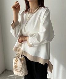 リボンバイカラープルオーバー