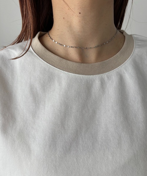 antic rag（アンティックラグ）の「リボンバイカラープルオーバー（Tシャツ/カットソー・レディース・ベージュ/アイボリー/ブラック・FREE）」の14枚目の写真