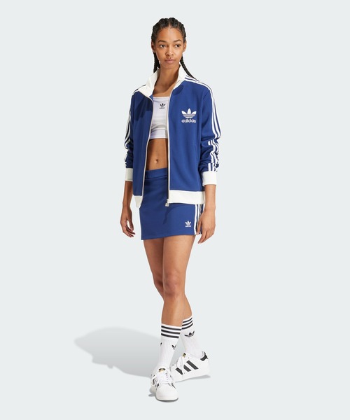 adidas（アディダス）の「プレミアム オリジナルス クレープスカート / アディダスオリジナルス adidas Originals（スカート・レディース・ブルー/ホワイト/グリーン・XX-LARGE/MEDIUM/X-LARGE/LARGE/SMALL/X-SMALL）」の4枚目の写真