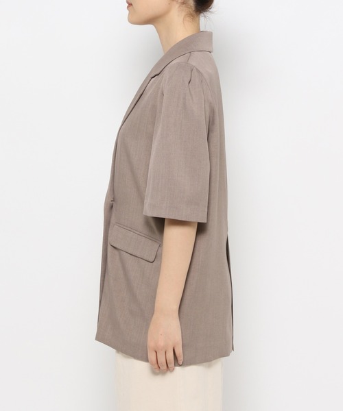【セール】［追加1］タックスリーブアソートジャケット 113619（テーラードジャケット）｜mysty woman（ミスティウーマン）