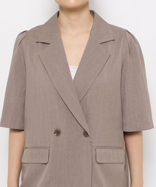 【セール】［追加1］タックスリーブアソートジャケット 113619（テーラードジャケット）｜mysty woman（ミスティウーマン）