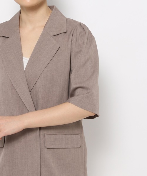 【セール】［追加1］タックスリーブアソートジャケット 113619（テーラードジャケット）｜mysty woman（ミスティウーマン）
