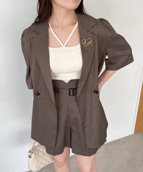 【セール】［追加1］タックスリーブアソートジャケット 113619（テーラードジャケット）｜mysty woman（ミスティウーマン）