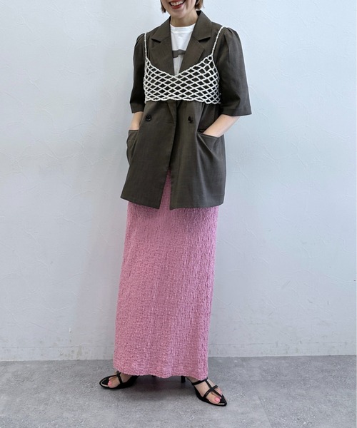 【セール】［追加1］タックスリーブアソートジャケット 113619（テーラードジャケット）｜mysty woman（ミスティウーマン）