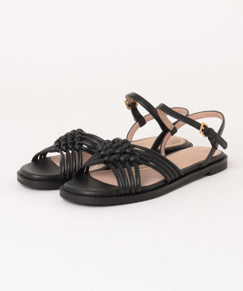 セール☆COLE HAAN ジットニーノット サンダル（ブラック） Amazon.co.jp: Cole Haan レディース Jitney Knot ウェッジ
