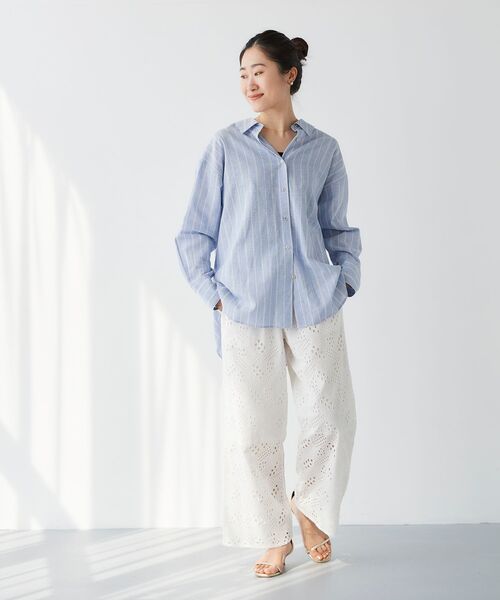 le.coeur blanc（ルクールブラン）の「Fanaka カットワークレースパンツ（その他パンツ・レディース・ブラック/オフホワイト・38）」の6枚目の写真