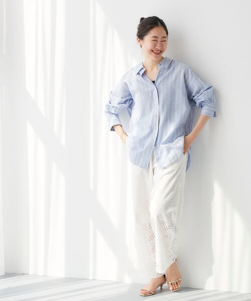 le.coeur blanc（ルクールブラン）の「Fanaka カットワークレースパンツ（その他パンツ・レディース・ブラック/オフホワイト・38）」の7枚目の写真