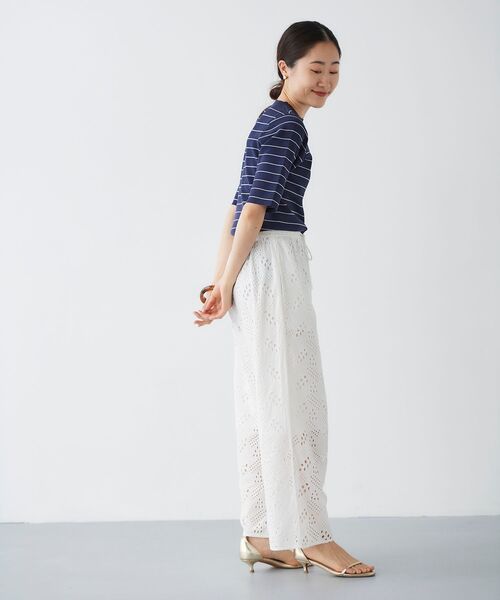 le.coeur blanc（ルクールブラン）の「Fanaka カットワークレースパンツ（その他パンツ・レディース・ブラック/オフホワイト・38）」の15枚目の写真