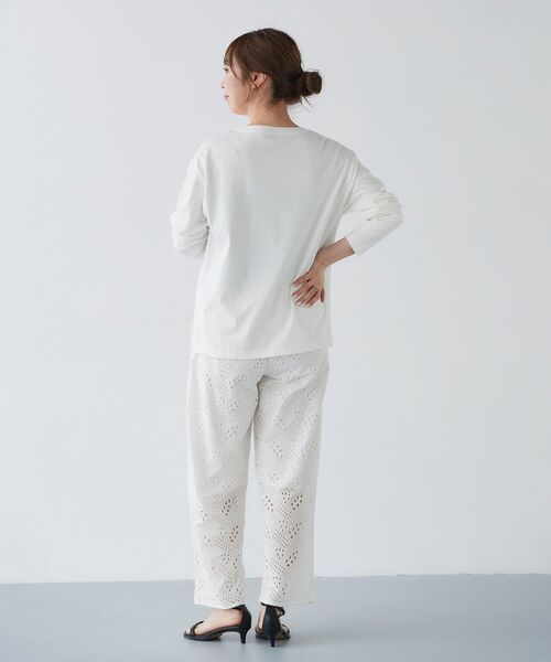 le.coeur blanc（ルクールブラン）の「Fanaka カットワークレースパンツ（その他パンツ・レディース・ブラック/オフホワイト・38）」の10枚目の写真