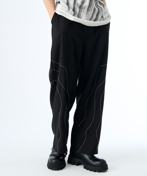 Theater code(シアターコード)の「▲unique line pants / ユニーク ライン パンツ(スラックス・メンズ・ブラック・3/2)」の11枚目の写真