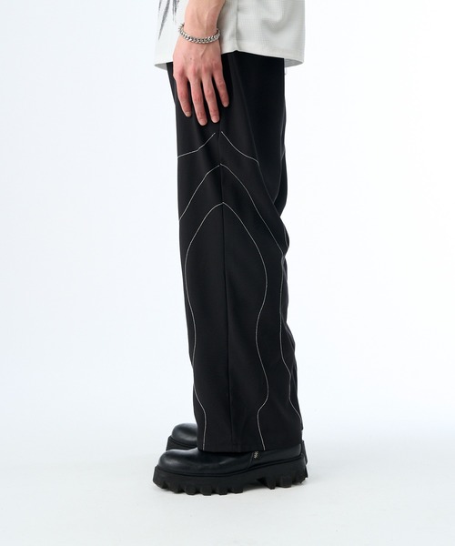 Theater code(シアターコード)の「▲unique line pants / ユニーク ライン パンツ(スラックス・メンズ・ブラック・3/2)」の8枚目の写真