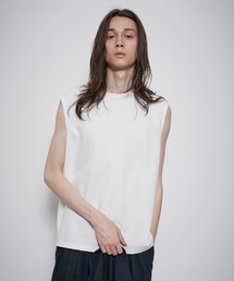 ADAM ET ROPE' | 《新色追加》【Albini/アルビニ】オーガニック ポンチ オーバーサイズ ノースリーブ Tシャツ(Tシャツ/カットソー)