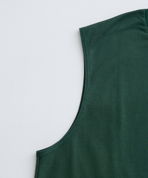 ADAM ET ROPE'（アダムエロペ）の「《新色追加》【Albini/アルビニ】オーガニック ポンチ オーバーサイズ ノースリーブ Tシャツ（Tシャツ/カットソー・メンズ・ライトグレー/ダークブラウン/ダークグリーン/ホワイト系その他2/ブラック・FREE）」の7枚目の写真