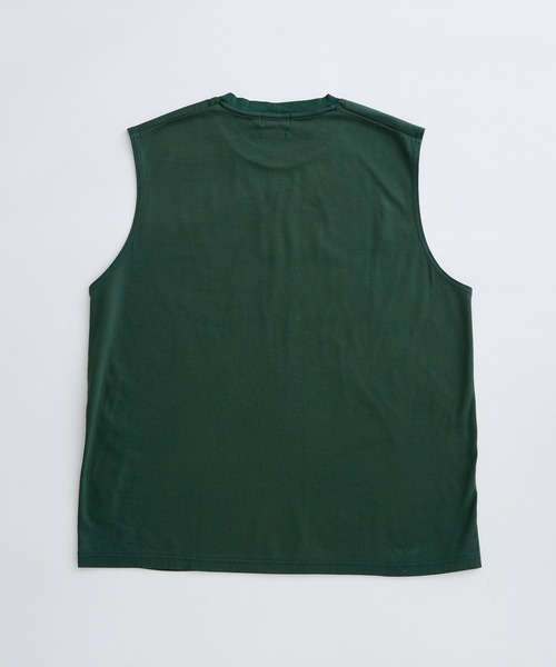 ADAM ET ROPE'（アダムエロペ）の「《新色追加》【Albini/アルビニ】オーガニック ポンチ オーバーサイズ ノースリーブ Tシャツ（Tシャツ/カットソー・メンズ・ライトグレー/ダークブラウン/ダークグリーン/ホワイト系その他2/ブラック・FREE）」の9枚目の写真