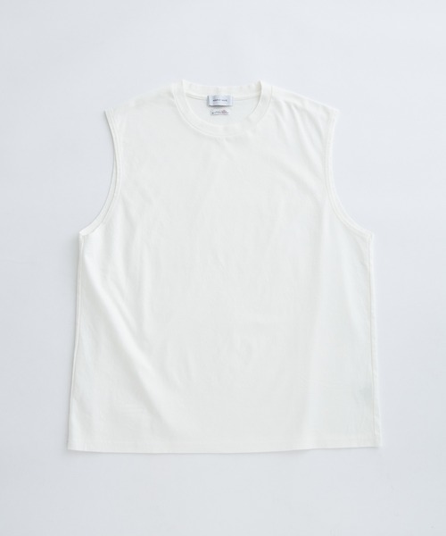 ADAM ET ROPE'（アダムエロペ）の「《新色追加》【Albini/アルビニ】オーガニック ポンチ オーバーサイズ ノースリーブ Tシャツ（Tシャツ/カットソー・メンズ・ライトグレー/ダークブラウン/ダークグリーン/ホワイト系その他2/ブラック・FREE）」の19枚目の写真