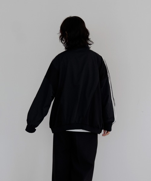 hellam（へラム）の「ナイロン異素材トラックジャケット（ナイロンジャケット・レディース・ブラック/ホワイト・FREE）」の9枚目の写真
